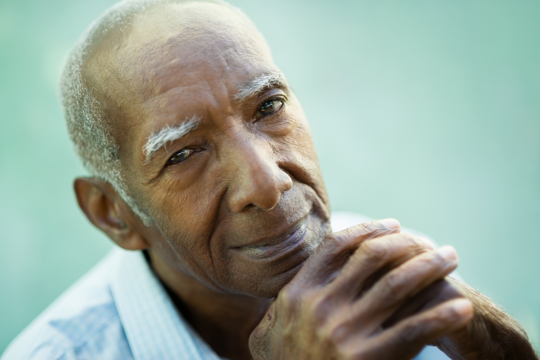 Assisted Living and Memory care close up elderly man