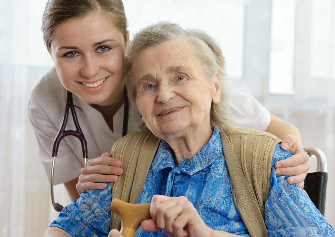 Assisted Living and Memory Care resident with nurse