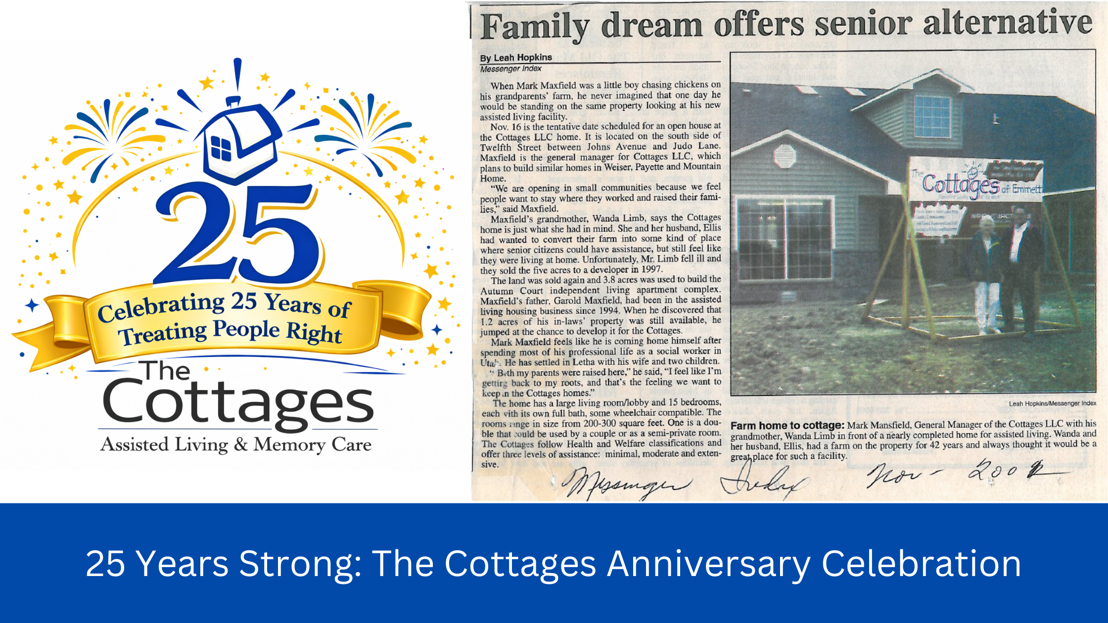 25 years strong - The Cottages anniversary